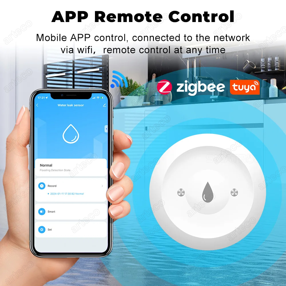 Tuya Zigbee Water Sensor Leak  - Water Alarm Sensor 리뷰 및 가격