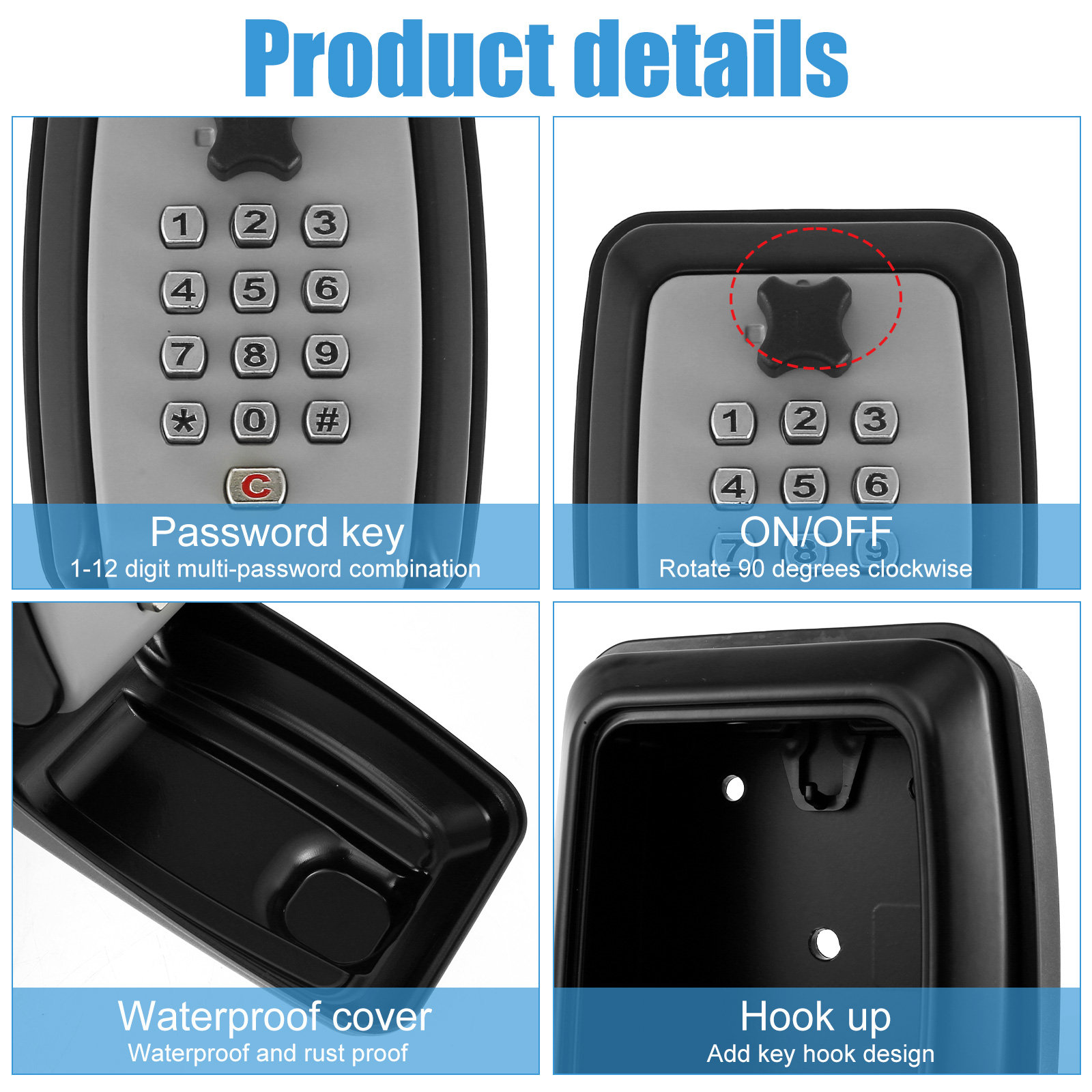 Key Lock Box Wall-Mount Secret - Lockbox Key Secure 리뷰 및 가격