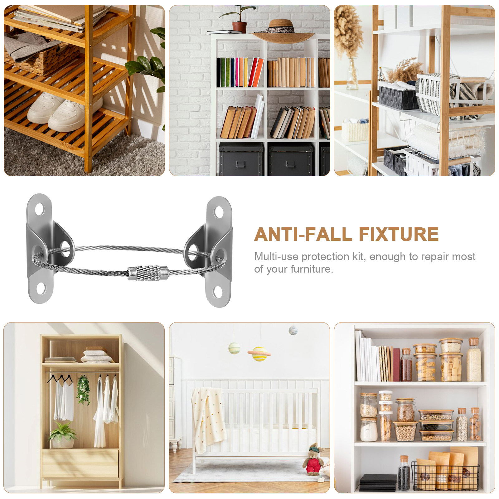 6Sets Furniture Anti Tip Wall  - Earthquake Anchor Strap 리뷰 및 가격