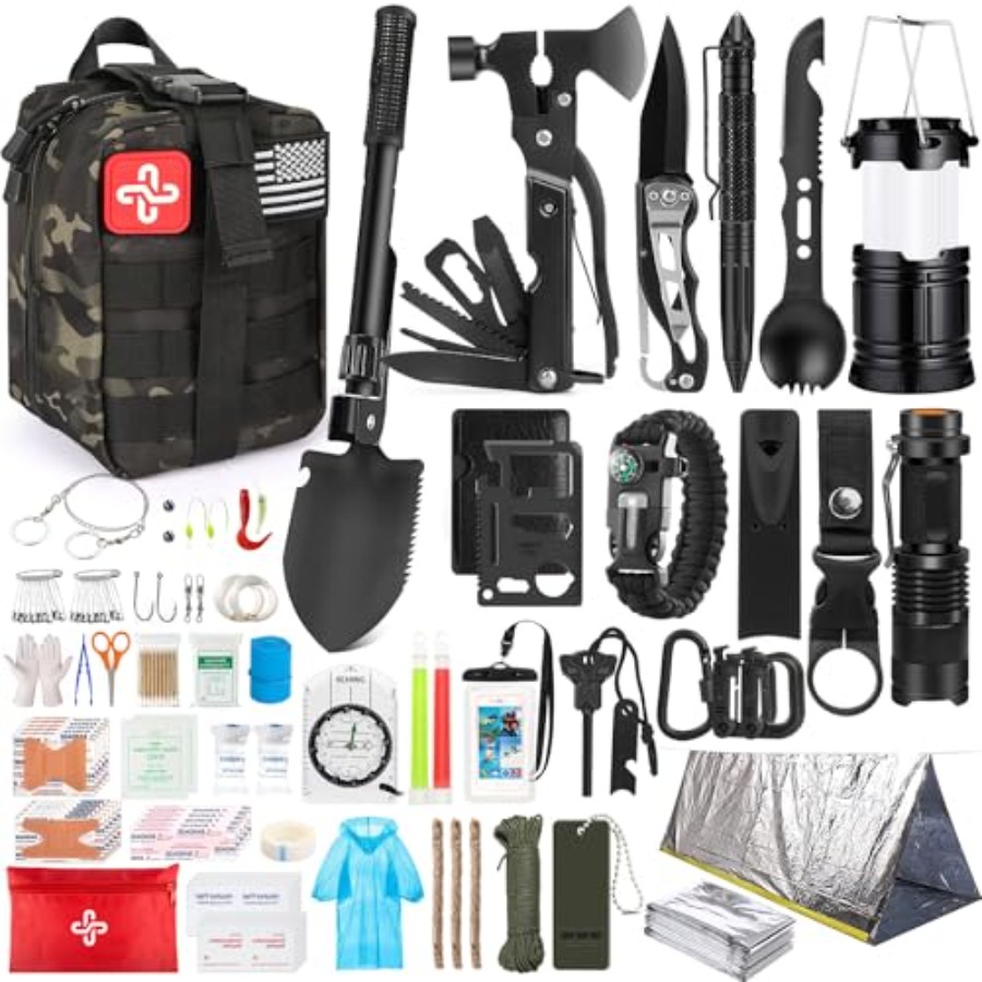 Survival Kit, 250Pcs Survival  - First Aid Bag Kit 리뷰 및 가격