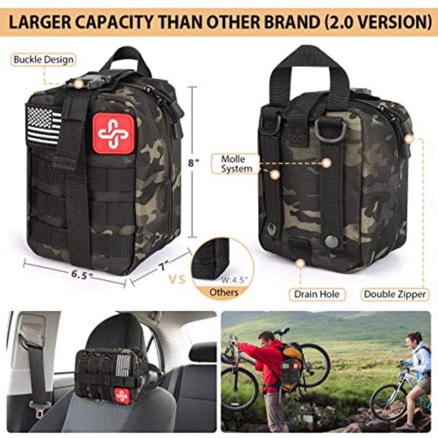 Survival Kit, 250Pcs Survival  - First Aid Bag Kit 리뷰 및 가격