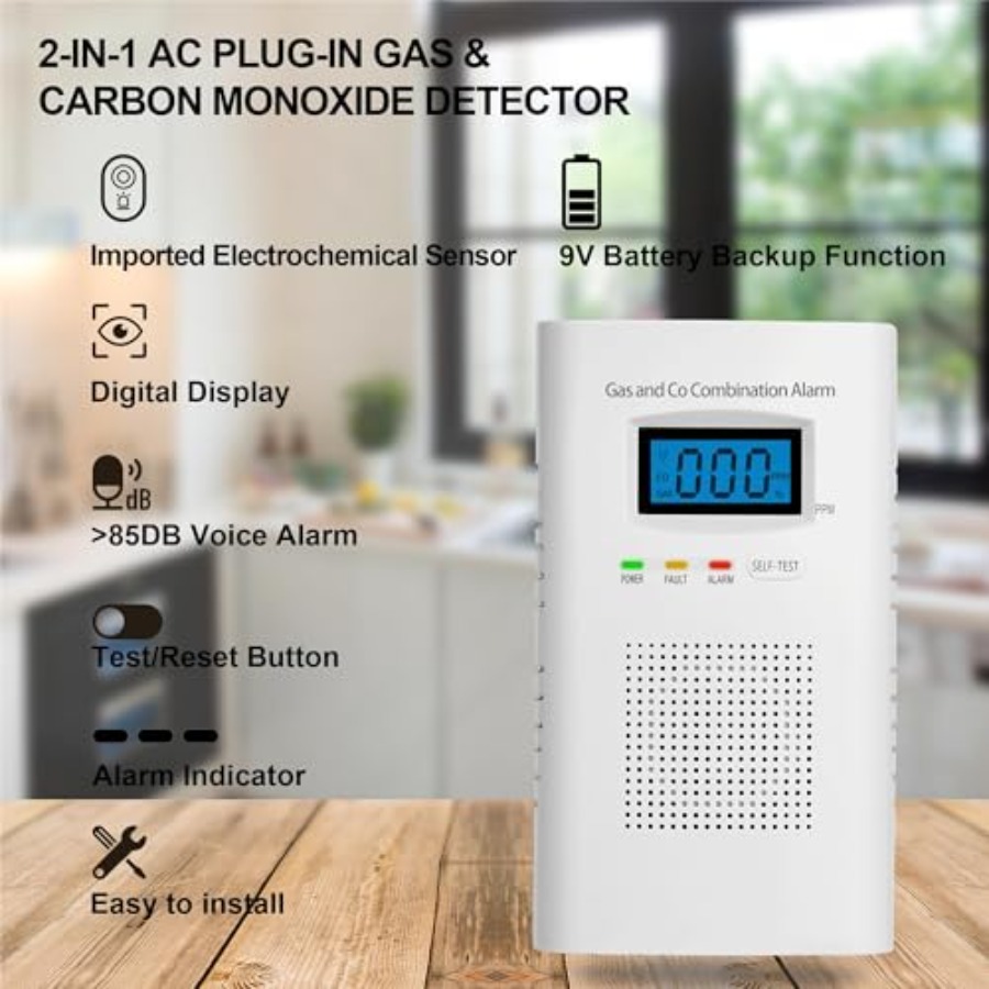 2 Pack Combination Gas and Car - Co Detector Plug 리뷰 및 가격