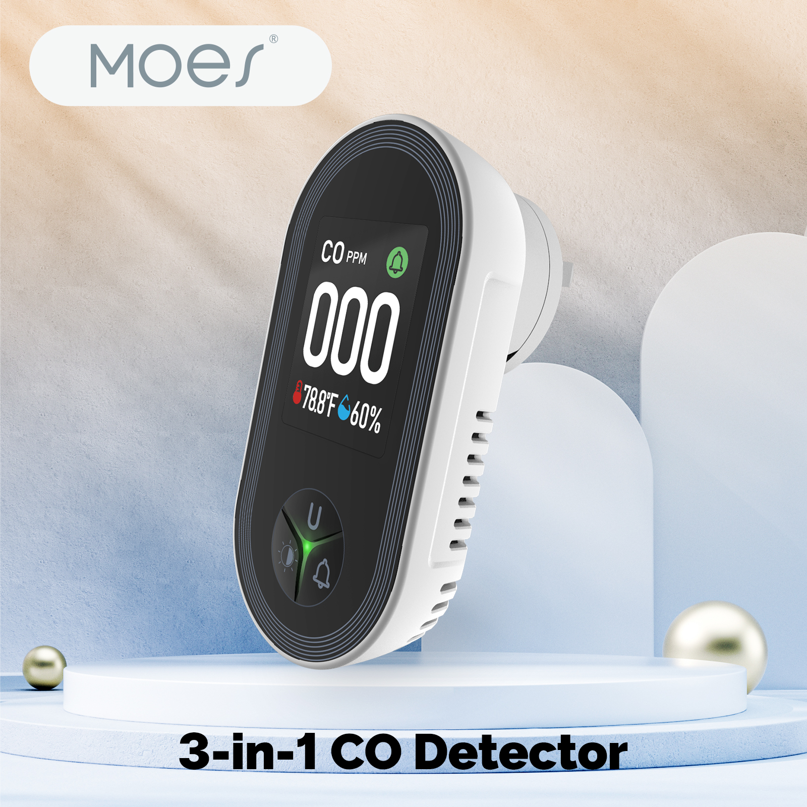MOES 3-in-1 Plug-in CO Detecto - Co Detector Plug 리뷰 및 가격
