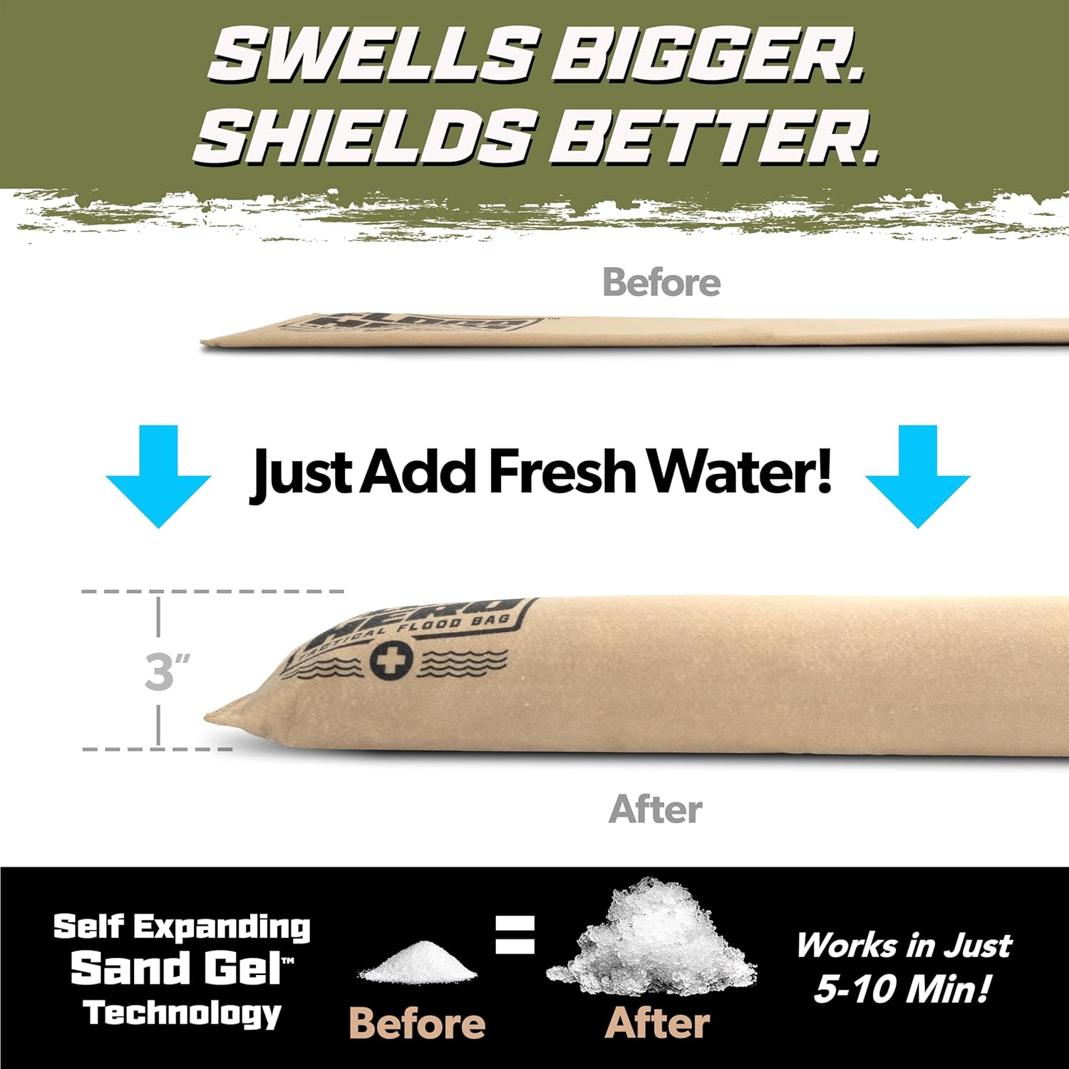 3 ft Water Activated Sandbags  - Flood Barrier Bag 리뷰 및 가격