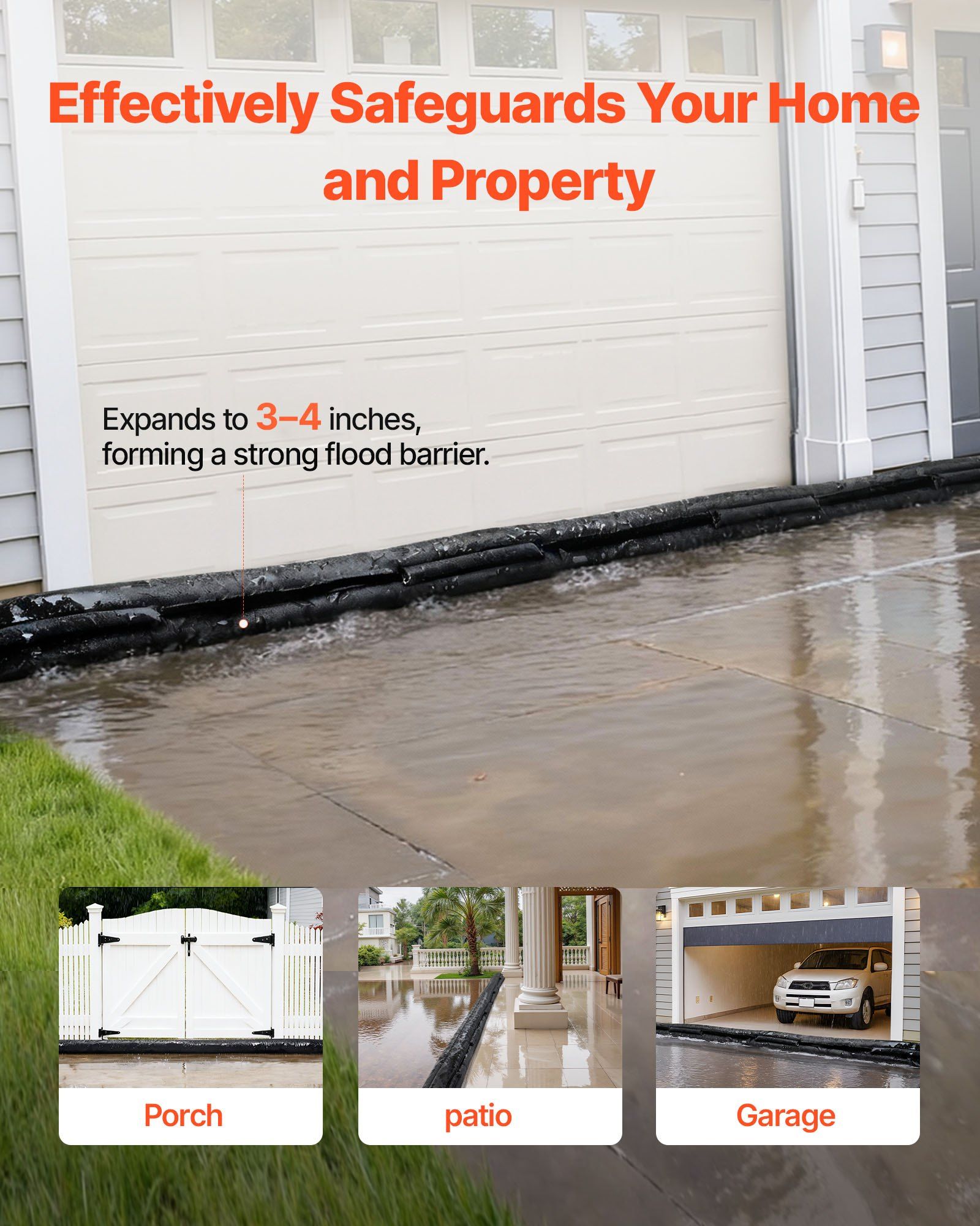Flood Barrier, 8 Pack, 1.6 x 1 - Flood Barrier Bag 리뷰 및 가격