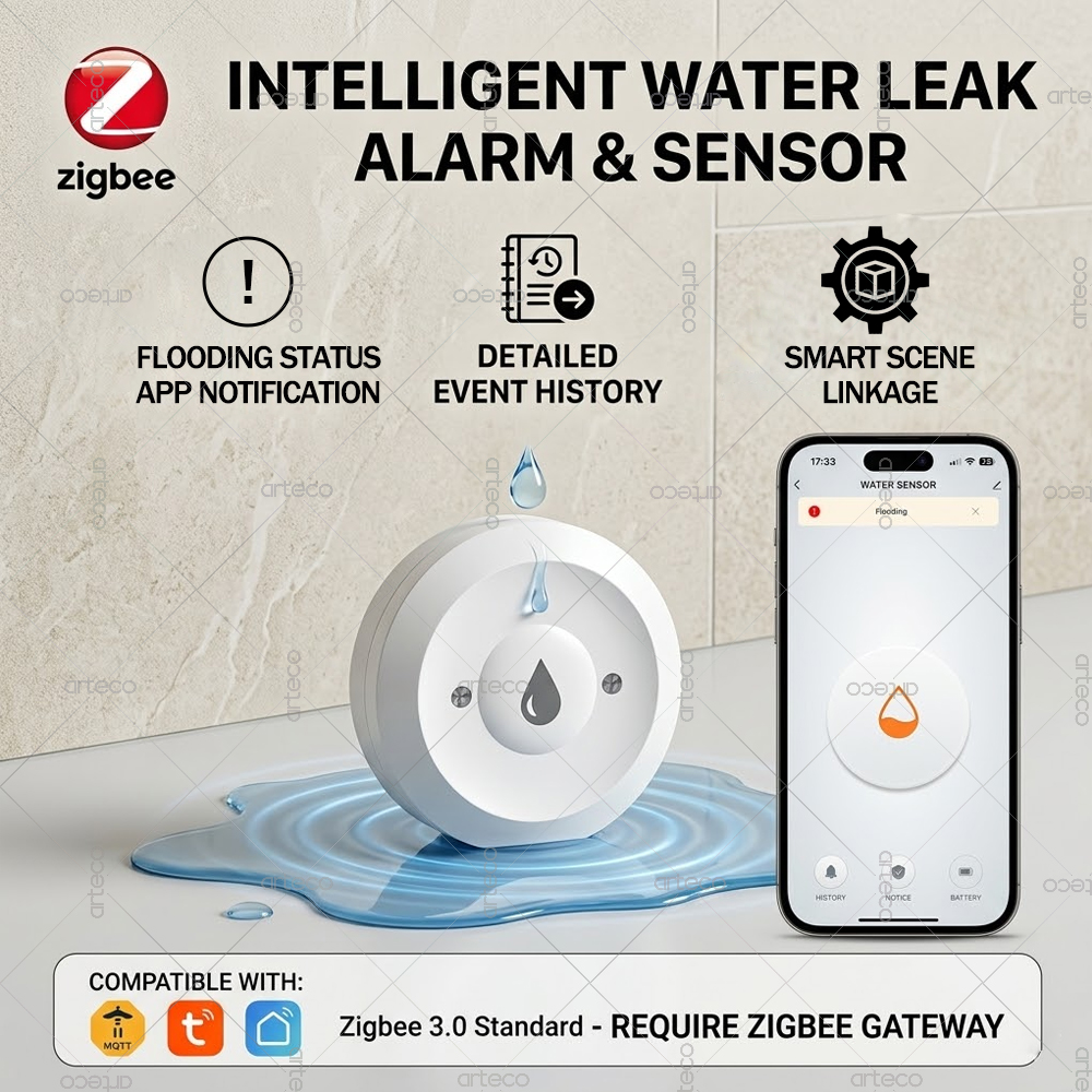 Zigbee Water Leak Sensor Smart - Water Alarm Sensor 리뷰 및 가격