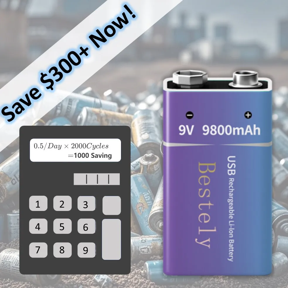 Rechargeable 9V Battery, 9800m - Smoke Detector Interconnected 리뷰 및 가격