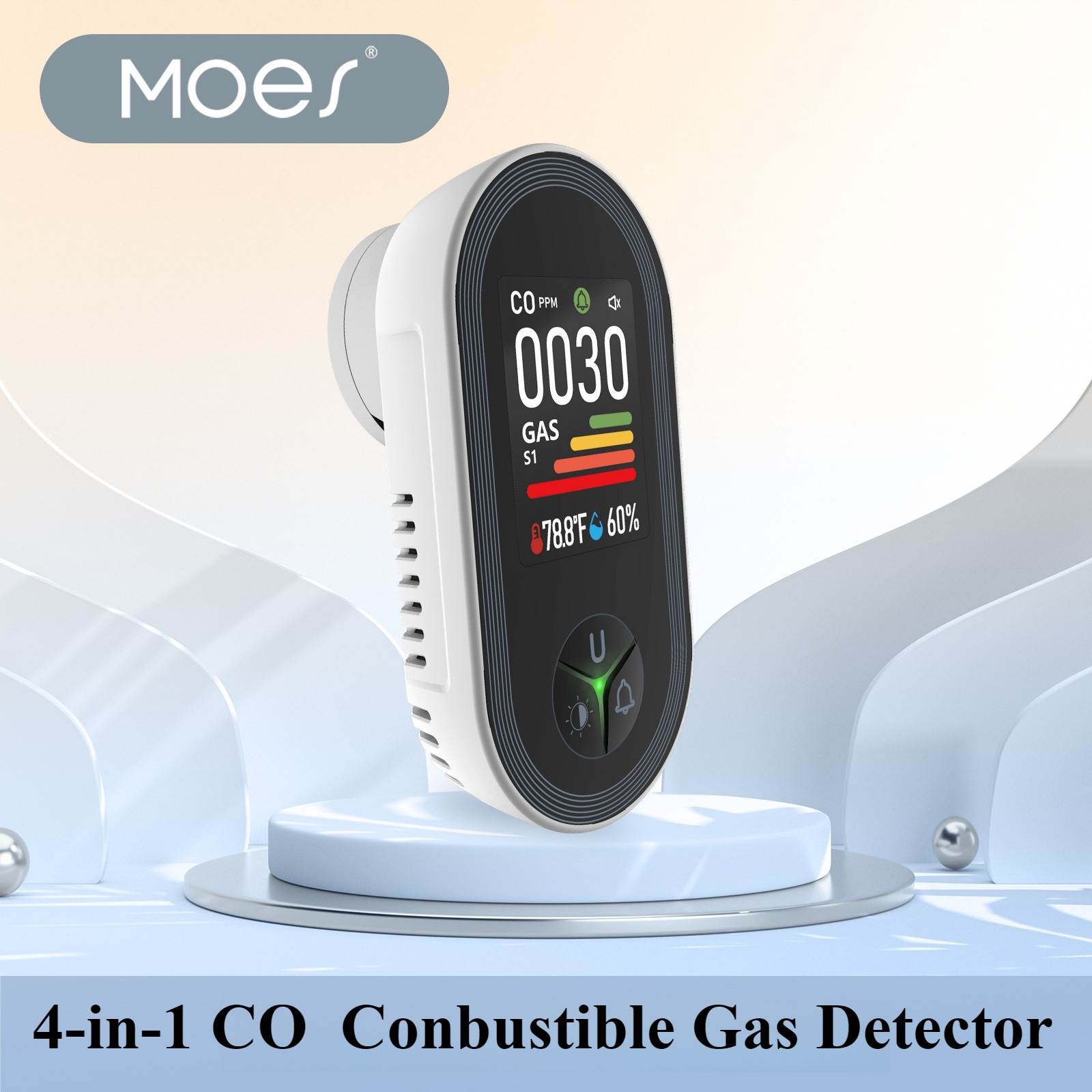 MOES 4-in-1 Plug-in Gas Detect - Co Detector Plug 리뷰 및 가격