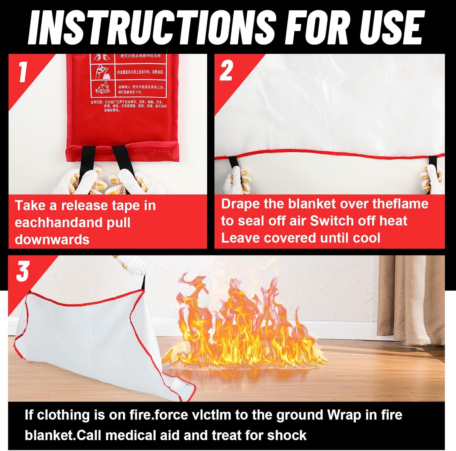 30 Pcs Fire Blankets 40x40 Inc - Fire Blanket Kitchen 리뷰 및 가격