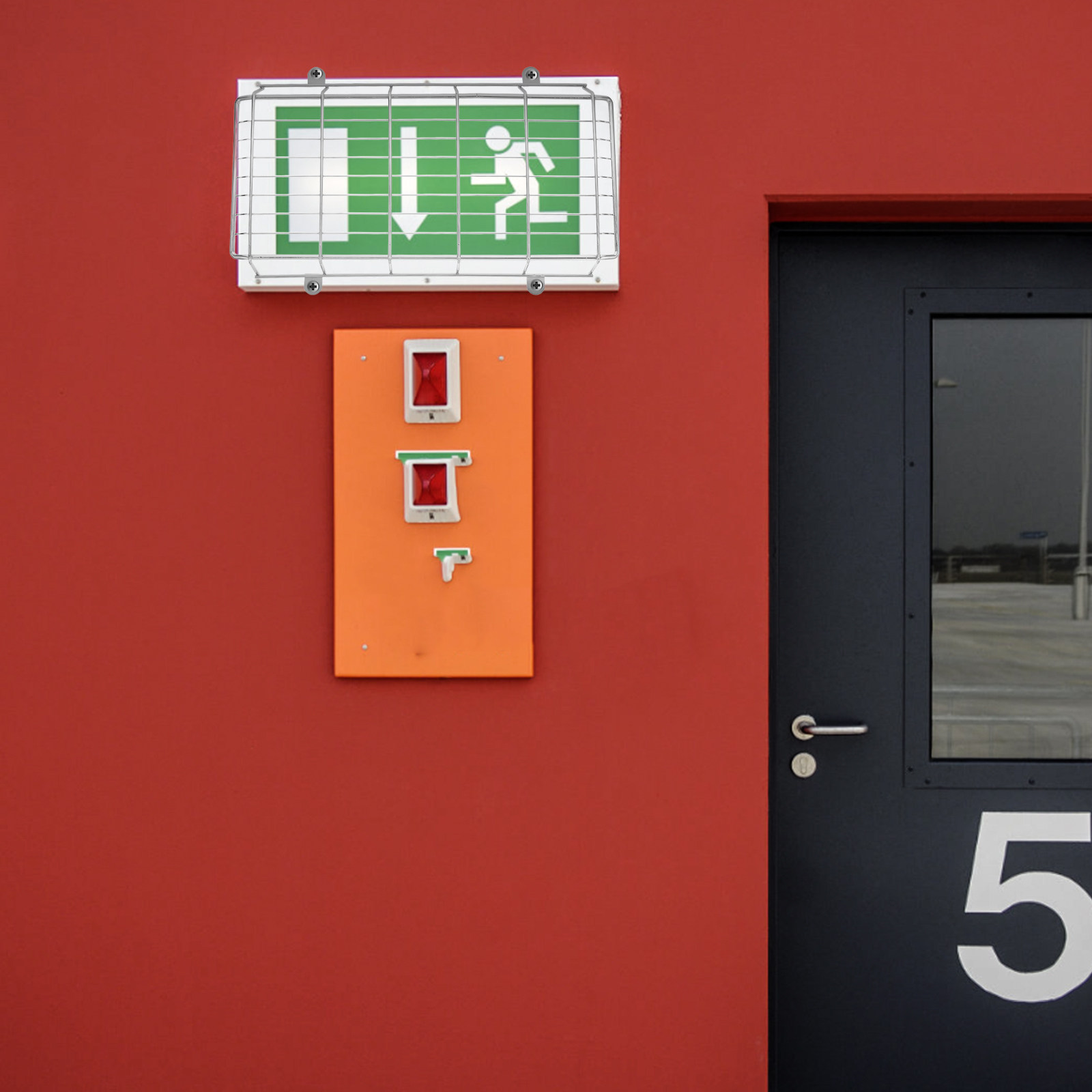 Iron LED Exit Sign Protective  - Emergency Exit Sign 리뷰 및 가격