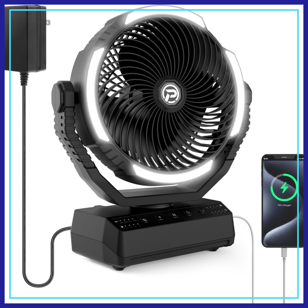 20000mAh Camping Fan with Ligh - Power Outage Light 리뷰 및 가격