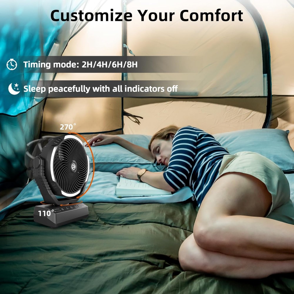 20000mAh Camping Fan with Ligh - Power Outage Light 리뷰 및 가격