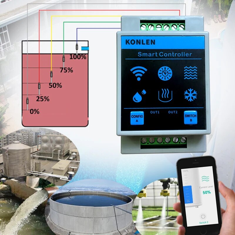 KONLEN Tuya Water Level Sensor - Water Alarm Sensor 리뷰 및 가격