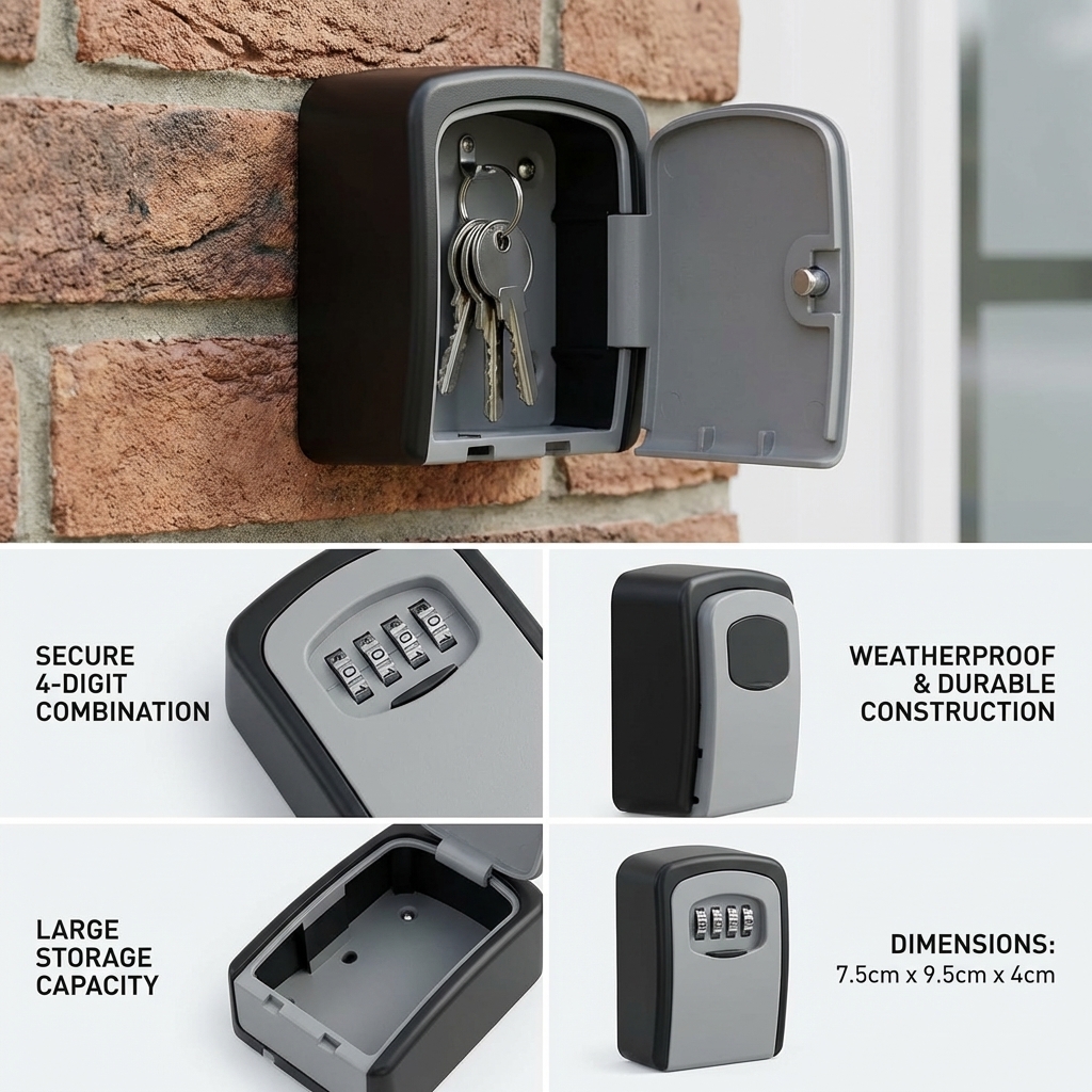 Wall Mount Key Lock Box with 4 - Lockbox Key Secure 리뷰 및 가격
