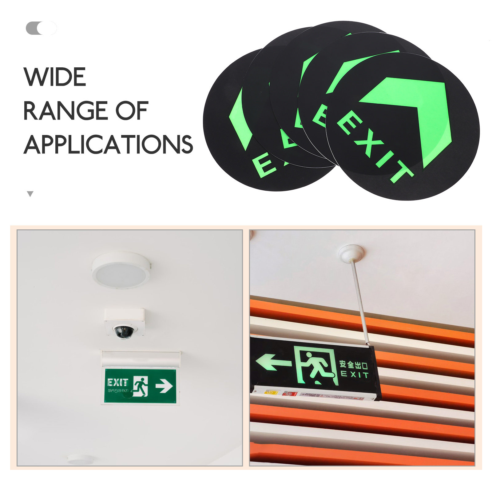 5Pcs Glow in Dark Exit Sign St - Emergency Exit Sign 리뷰 및 가격