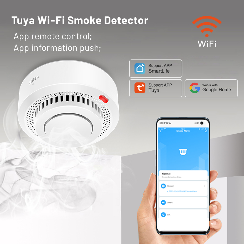 6Pack Tuya WiFi Smart Smoke Se - Smoke Detector Interconnected 리뷰 및 가격