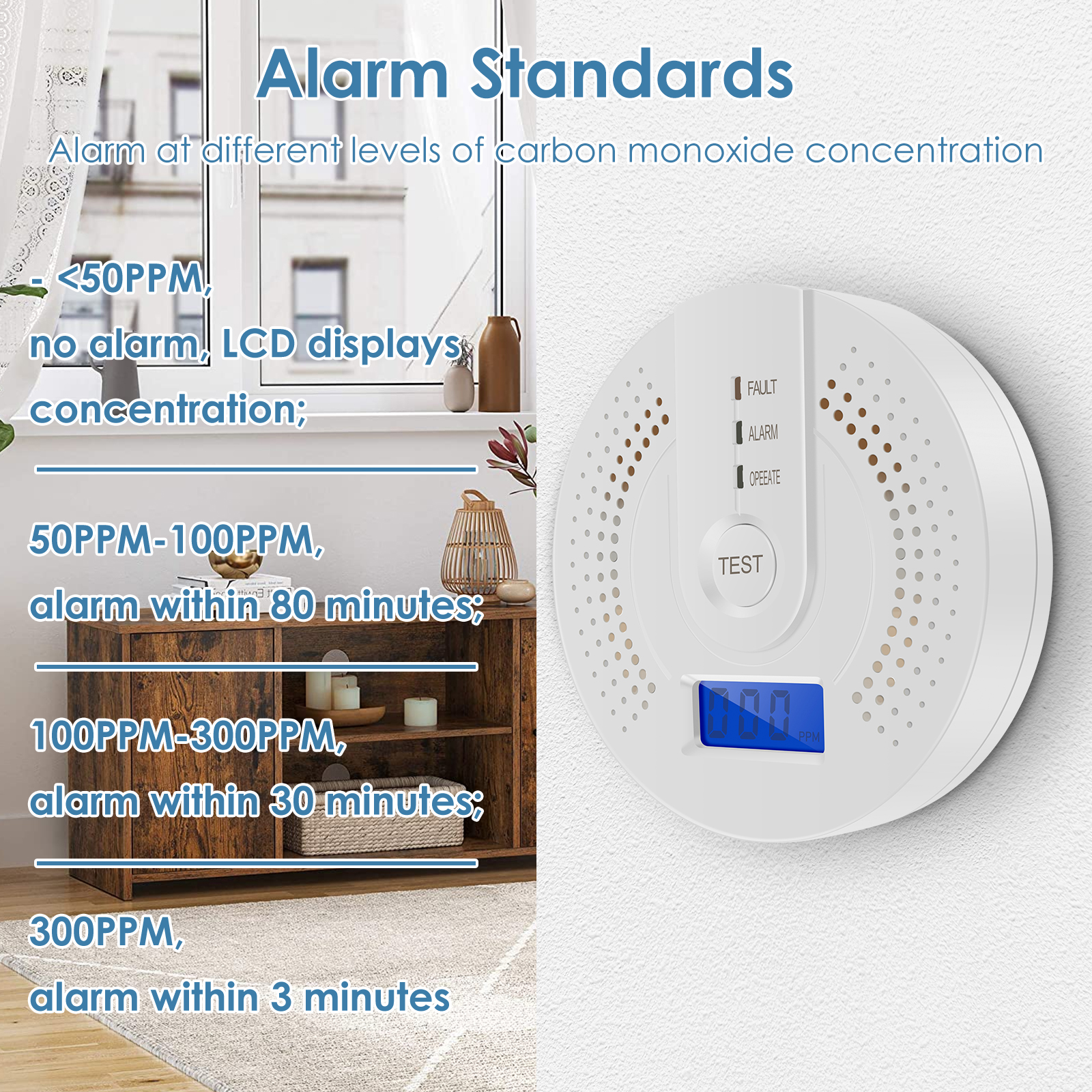 Independent CO Alarm Sensor Ca - Smoke Detector Interconnected 리뷰 및 가격