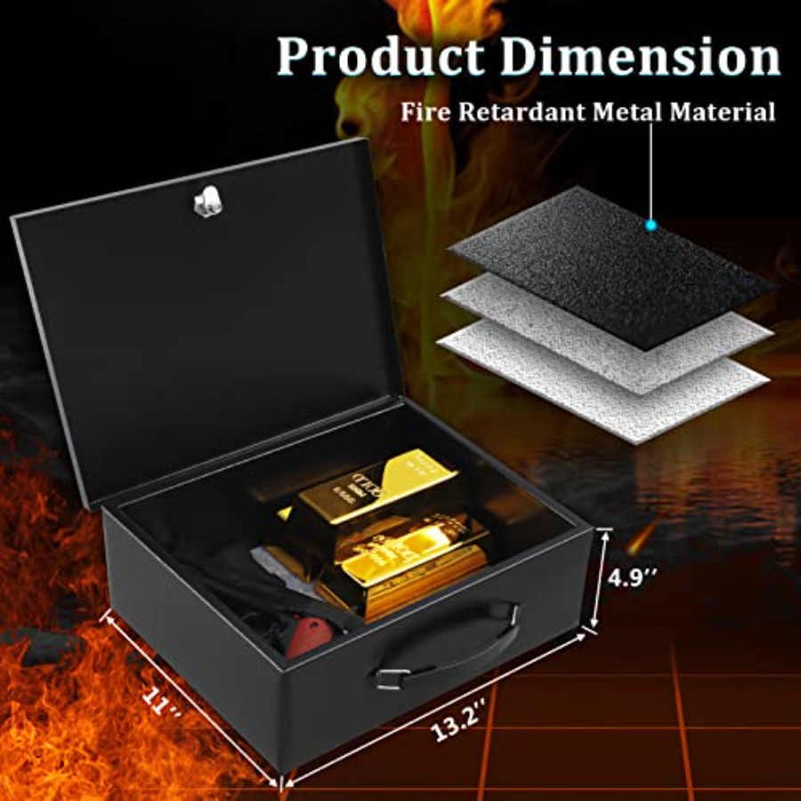 Portable Metal Safe Box with K - Fire Safe Document 리뷰 및 가격